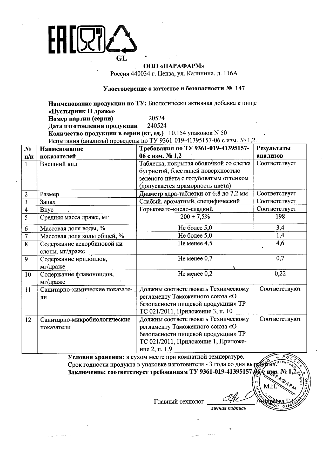 Паспорт №052024
